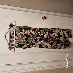 BCBGMaxAzria Abstract Pattern Dress in Brown and Cream